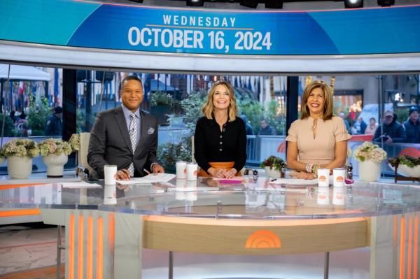 Craig Melvin, Savannah Guthrie, Hoda Kotb on Wednesday, October 16, 2024.