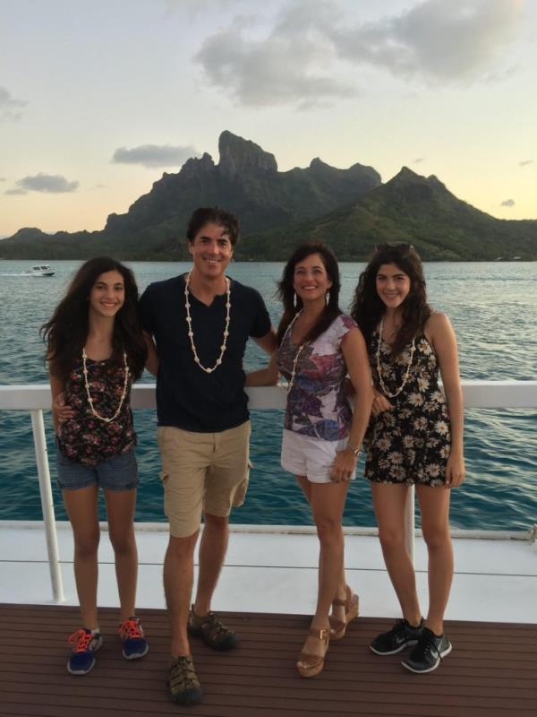 Pictured: Estee and Paul Gubbay with their daughters