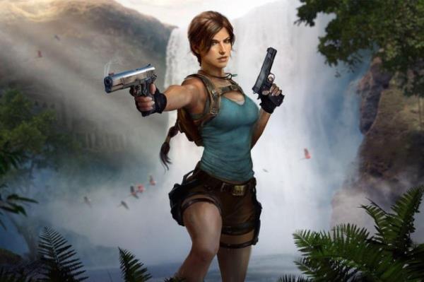 Lara Croft in the Tomb Raider video game.