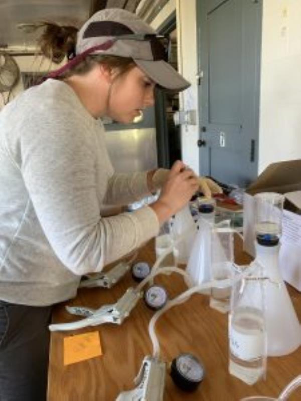 Woman working in lab