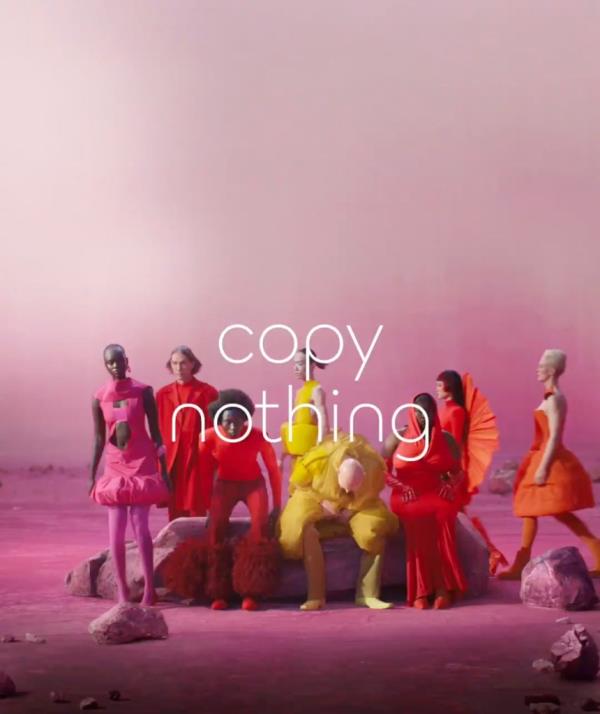 The company shared the 30-second clip on social media on Tuesday with the caption, “Copy nothing.”